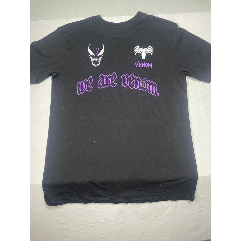 Marvel Venom Boys Shirt XL 16 Black We‎ Are Venom Graphic Tee Purple White Logo